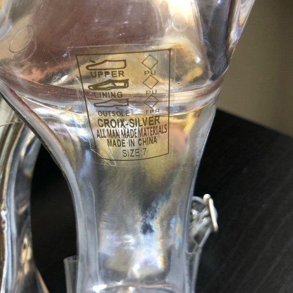 Azalea Wang 6.5/7 Silver Stiletto Pleasers - Picture 4 of 4